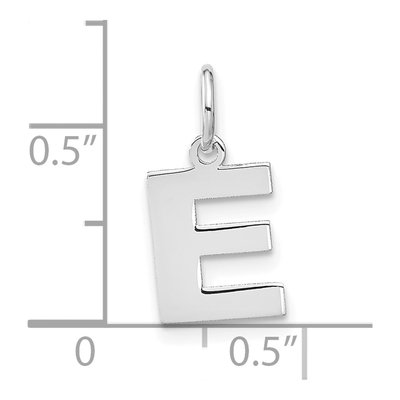 Sterling Silver Letter E Pendant – view 4
