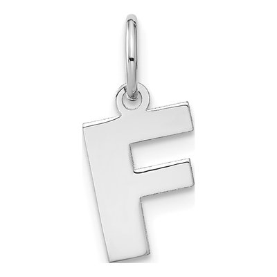 Sterling Silver Letter F Pendant