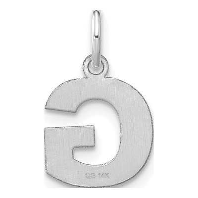 Sterling Silver Letter G Pendant – view 3