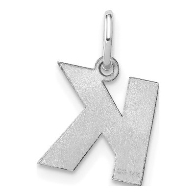 Sterling Silver Letter K Pendant – view 3
