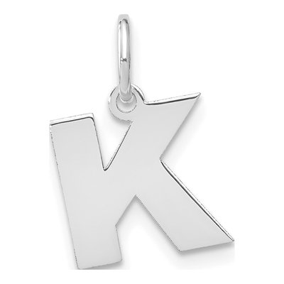 Sterling Silver Letter K Pendant