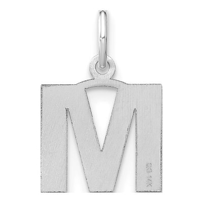 Sterling Silver Letter M Pendant – view 3