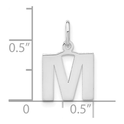 Sterling Silver Letter M Pendant – view 4