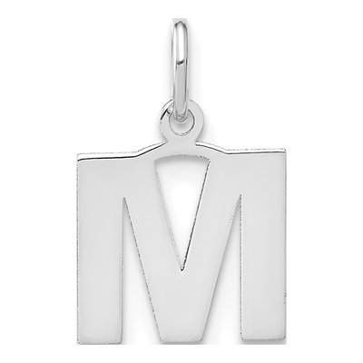 Sterling Silver Letter M Pendant