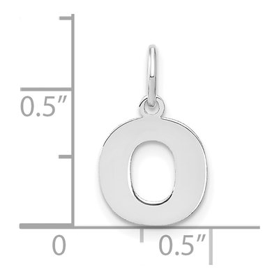 Sterling Silver Letter O Pendant – view 4