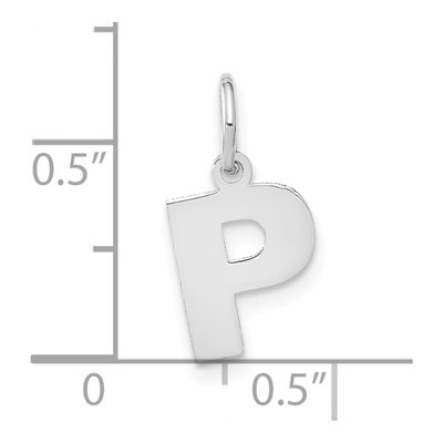 Sterling Silver Letter P Pendant – view 4