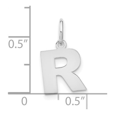 Sterling Silver Letter R Pendant – view 4