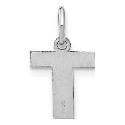Sterling Silver Letter T Pendant – view 3