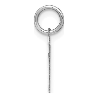 14K White Gold Letter F Pendant – view 2