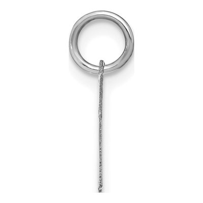 14K White Gold Letter K Pendant – view 2
