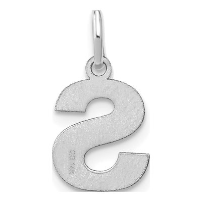 14K White Gold Letter S Pendant – view 3