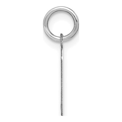 14K White Gold Letter V Pendant – view 2