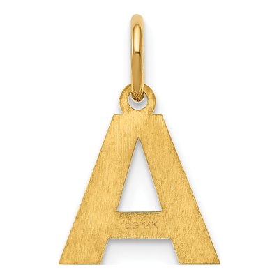 14K Yellow Gold Letter A Pendant – view 5