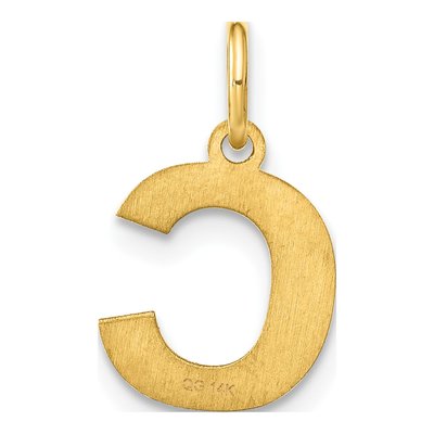 14K Yellow Gold Letter C Pendant – view 5
