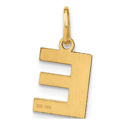 14K Yellow Gold Letter E Pendant – view 4