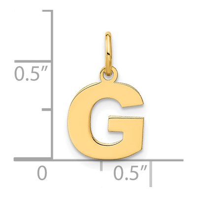 14K Yellow Gold Letter G Pendant – view 5