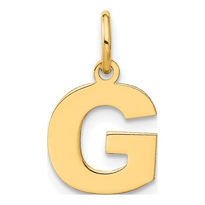 14K Yellow Gold Letter G Pendant