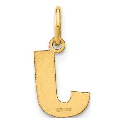 14K Yellow Gold Letter J Pendant – view 4