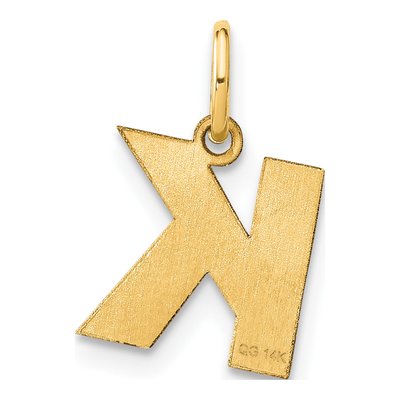 14K Yellow Gold Letter K Pendant – view 4