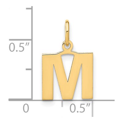 14K Yellow Gold Letter M Pendant – view 5