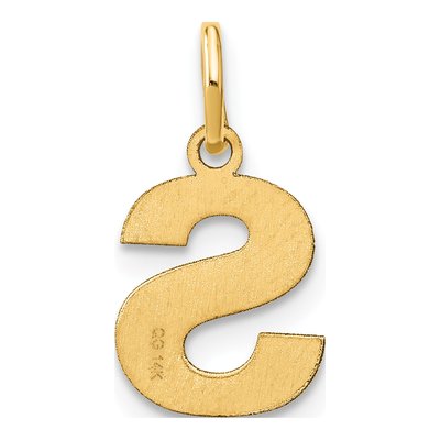 14K Yellow Gold Letter S Pendant – view 4