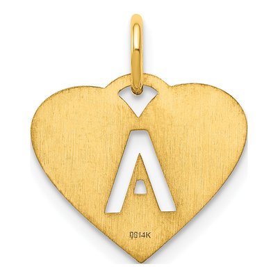 Gold-Plated Sterling Silver Heart Letter A Charm – view 4