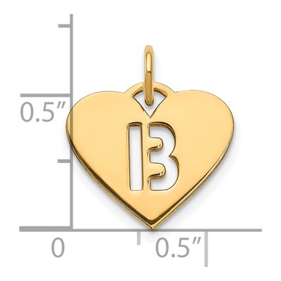 Gold-Plated Sterling Silver Heart Letter B Charm – view 4