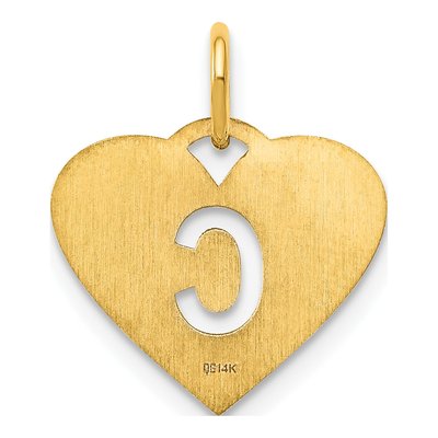 Gold-Plated Sterling Silver Heart Letter C Charm – view 5