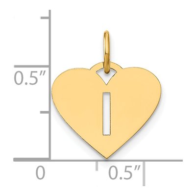 Gold-Plated Sterling Silver Initial I Heart Charm – view 5