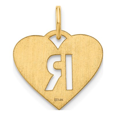 Gold-Plated Sterling Silver Heart Letter R Charm – view 4