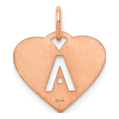 Rose Gold-Plated Sterling Silver Heart Letter A Charm – view 3