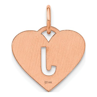 Rose Gold-Plated Sterling Silver Heart Letter J Charm – view 3