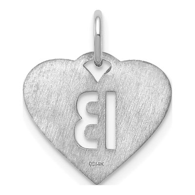 Sterling Silver Heart Letter B Charm – view 4