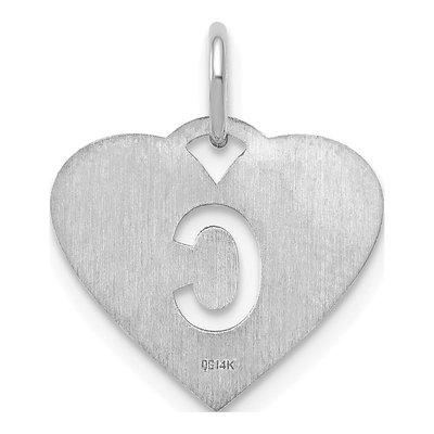Sterling Silver Heart Letter C Charm – view 4