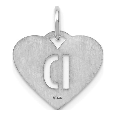 Sterling Silver Heart Letter D Charm – view 4