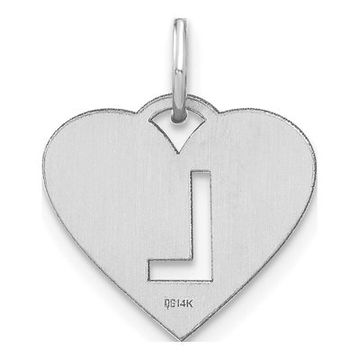 Sterling Silver Heart Letter L Pendant – view 3