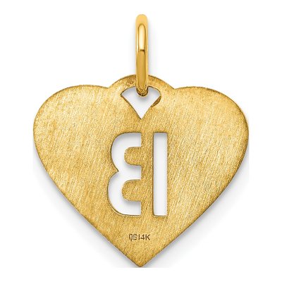 14K Yellow Gold Letter B Charm – view 5