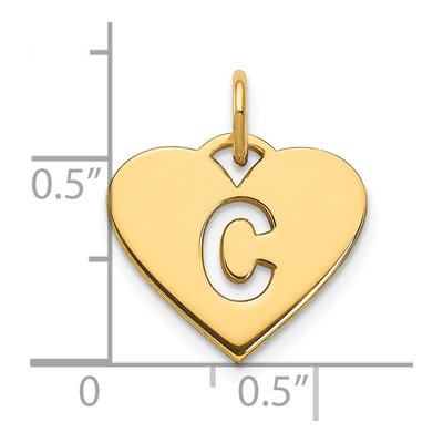 14K Yellow Gold Letter C Pendant – view 4