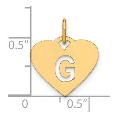 14K Yellow Gold Letter G Charm – view 4