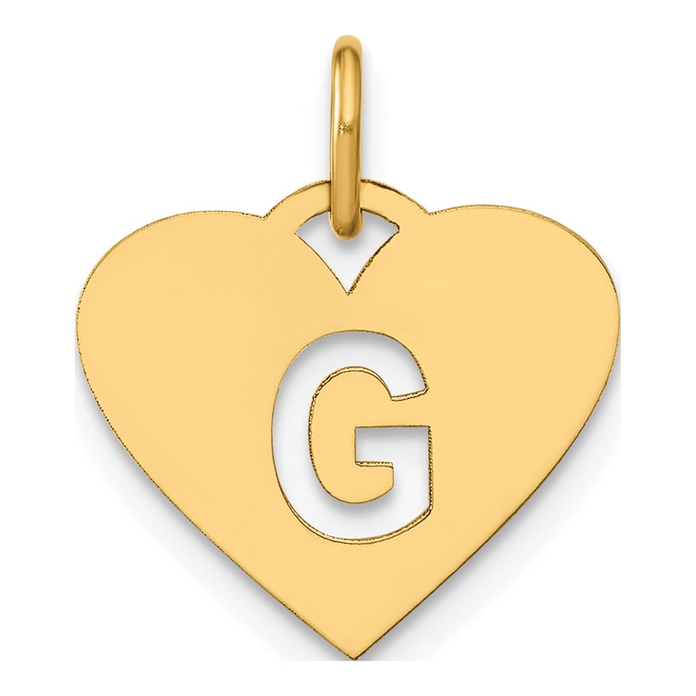 14K Yellow Gold Letter G Charm