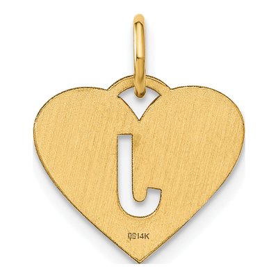 14K Yellow Gold Letter J Pendant – view 4