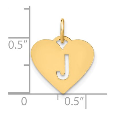14K Yellow Gold Letter J Pendant – view 5