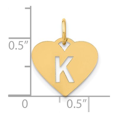 14K Yellow Gold Letter K Charm – view 5