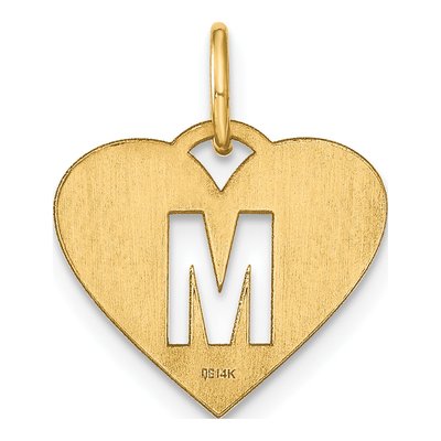 14K Yellow Gold Letter M Pendant – view 4