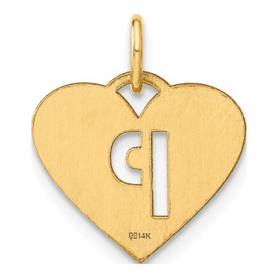 14K Yellow Gold Letter P Pendant – view 3