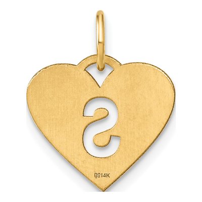 14K Yellow Gold Letter S Charm – view 4