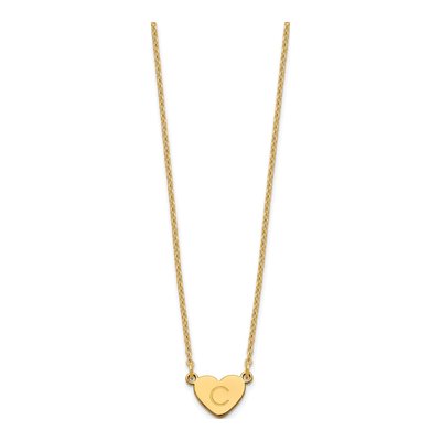 Gold-Plated Sterling Silver Personalized Initial Heart Necklace – view 2