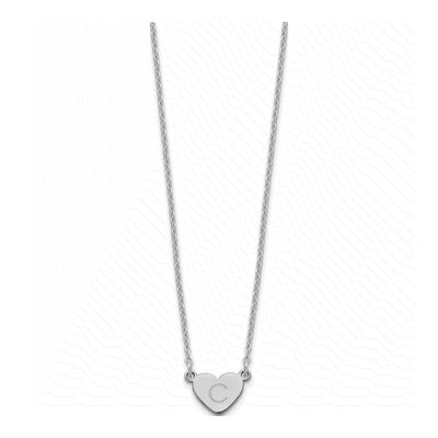 Sterling Silver Personalized Initial Heart Necklace – view 2