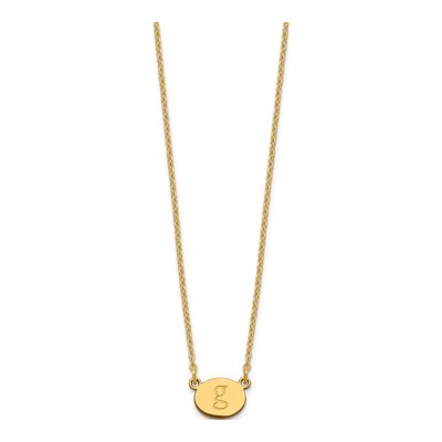 Gold-Plated Sterling Silver Personalized Oval Initial Necklace – view 2