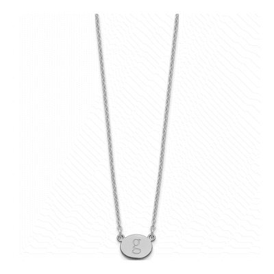 Sterling Silver Personalized Oval Initial Necklace – view 2